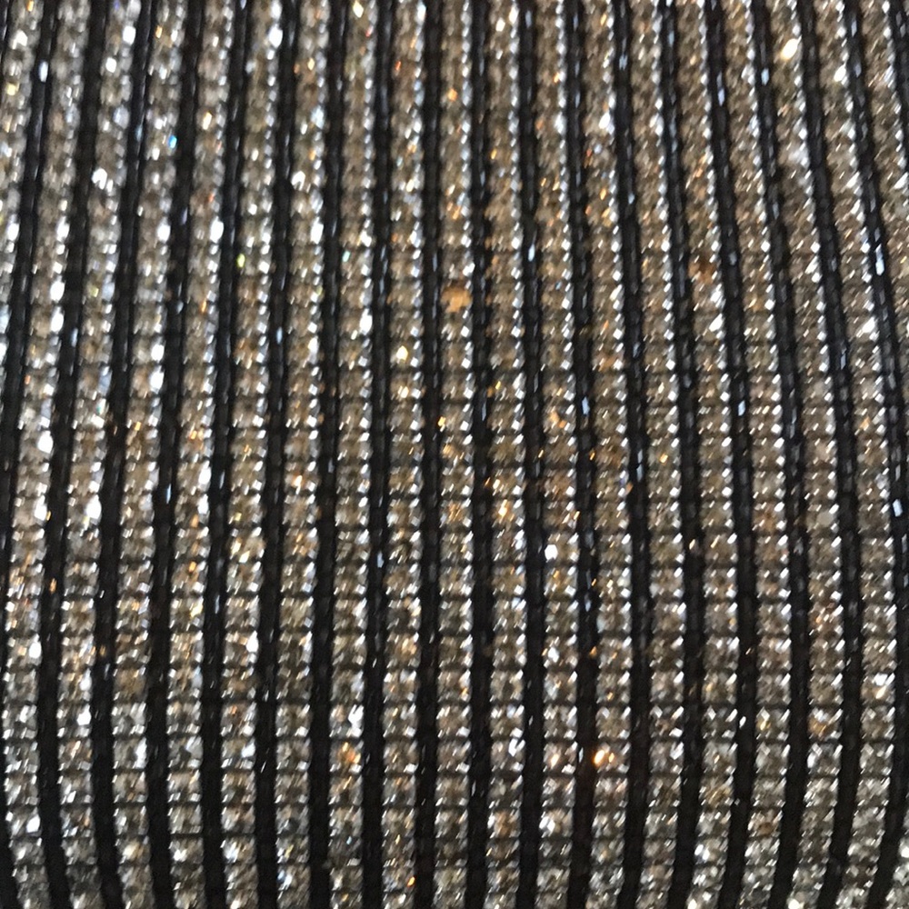 Beautiful Well Made Solid Rhinestone Nordstrom Bag - image 3